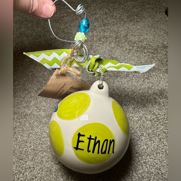 NWT Glory Haus sea turtle ball ornament with Ethan customization - Picture 6 of 13
